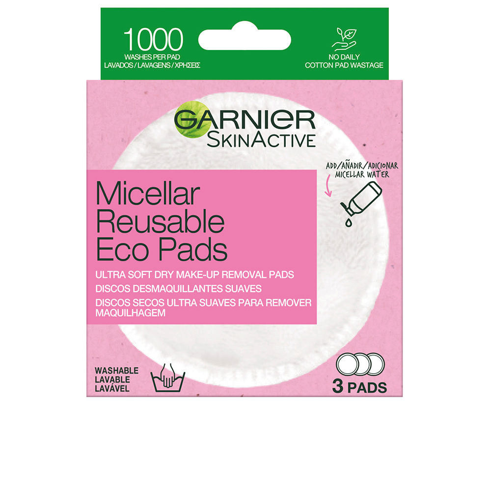 GarnierSkinactiveMicellarReusableEcoPadsx3 Garnier Skinactive Micellar 再利用可能エコパッド x3 - 画像 (1)