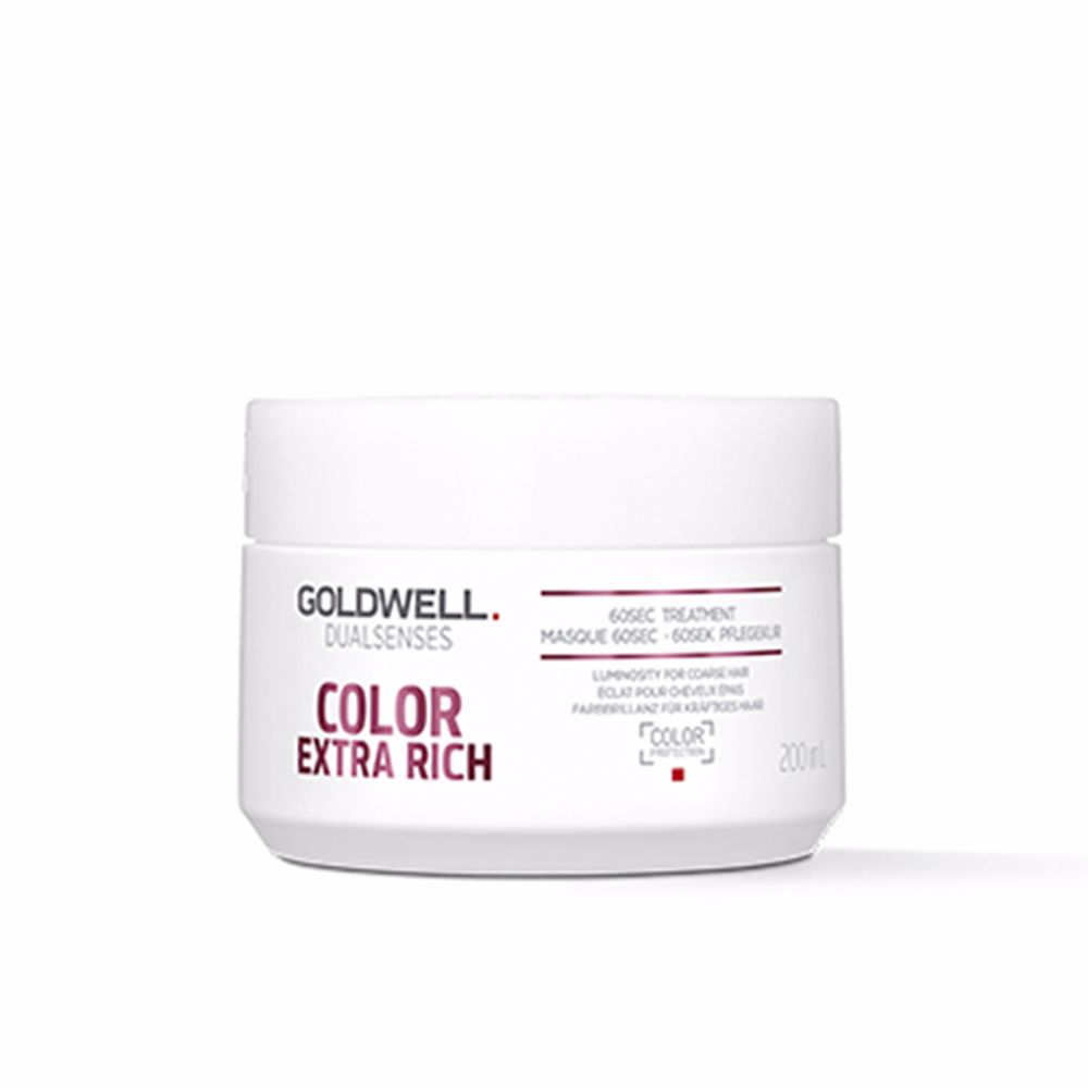 GoldwellColorExtraRich60SecTreatment200ml Bottle of Goldwell Color Extra Rich 60 Sec Treatment by Goldwell, a hair treatment indicated for amplifying color luminosity.