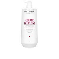 Bottle  of  Goldwell  Color  Extra  Rich  Brilliance  Shampoo  by  Goldwell,  a  shampoo  indicated  for  minimizing  color  fading.