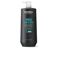 Bottle  of  Goldwell  Dualsenses  Men  Hair  &  Body  Shampoo  by  Goldwell,  a  fluid  shampoo  indicated  for  cleansing  hair  and  body.