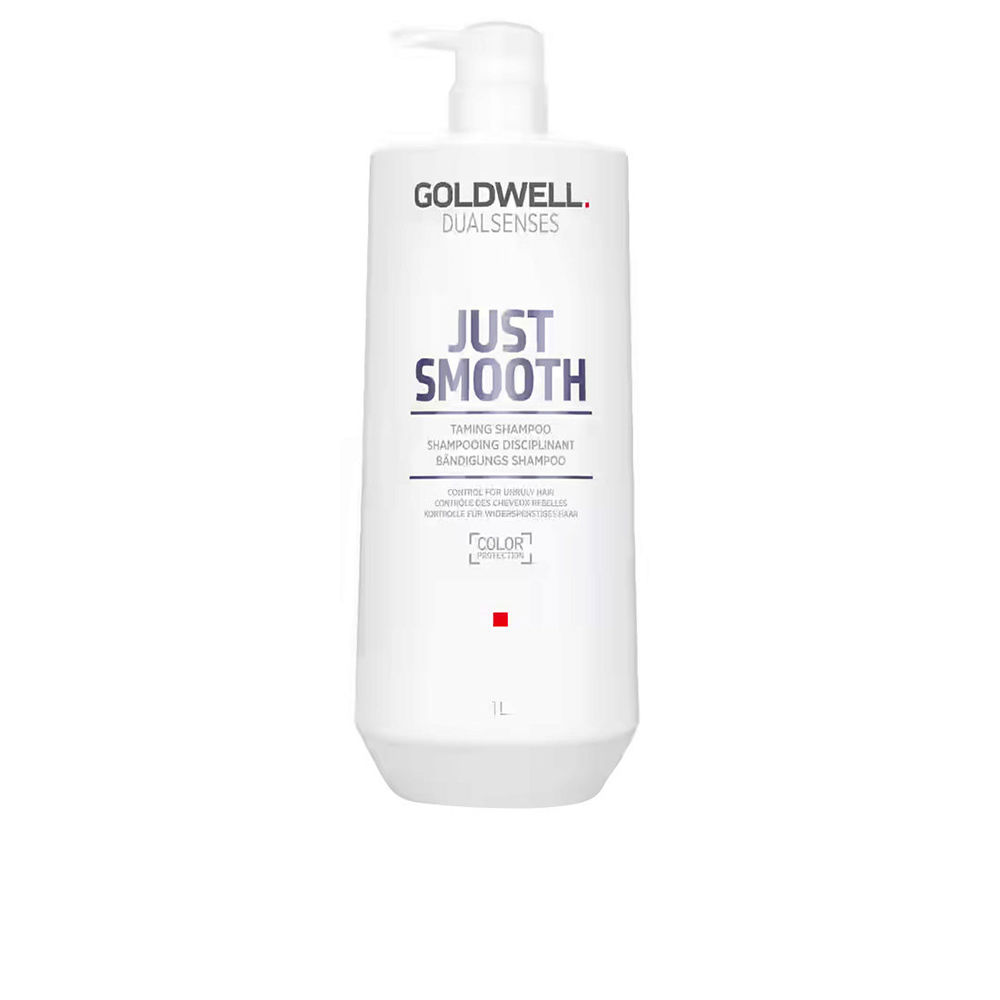 GoldwellJustSmoothTamingShampoo1000ml Bottle of Goldwell Just Smooth Taming Shampoo by Goldwell, a shampoo indicated for manageability and frizz control.