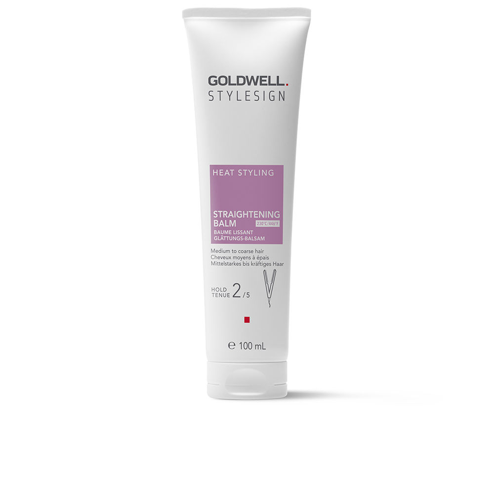 GoldwellStylesignHeatStylingStraighteningBalm100ml Tube of Goldwell Stylesign Heat Styling Straightening Balm by Goldwell, a hair balm indicated for straightening hair.