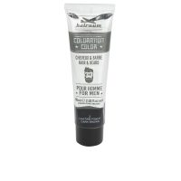 Product  container  of  Hairgum  Coloration  Hair  and  Beard  Color  3  Dark  Brown  by  Hairgum,  a  demi-permanent  dye  indicated  for  grey  hair.