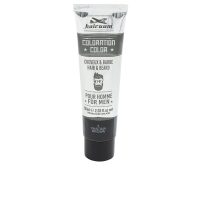 Product  container  of  Hairgum  Coloration  Hair  and  Beard  Color  4  Chestnut  by  Hairgum,  a  demi-permanent  dye  indicated  for  grey  hair.