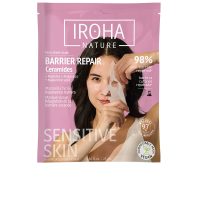 Sachet  of  Iroha  Barrier  Repair  Sensitive  Skin  Facial  Mask  by  Iroha,  a  sheet  mask  indicated  for  repairing  the  skin  barrier.