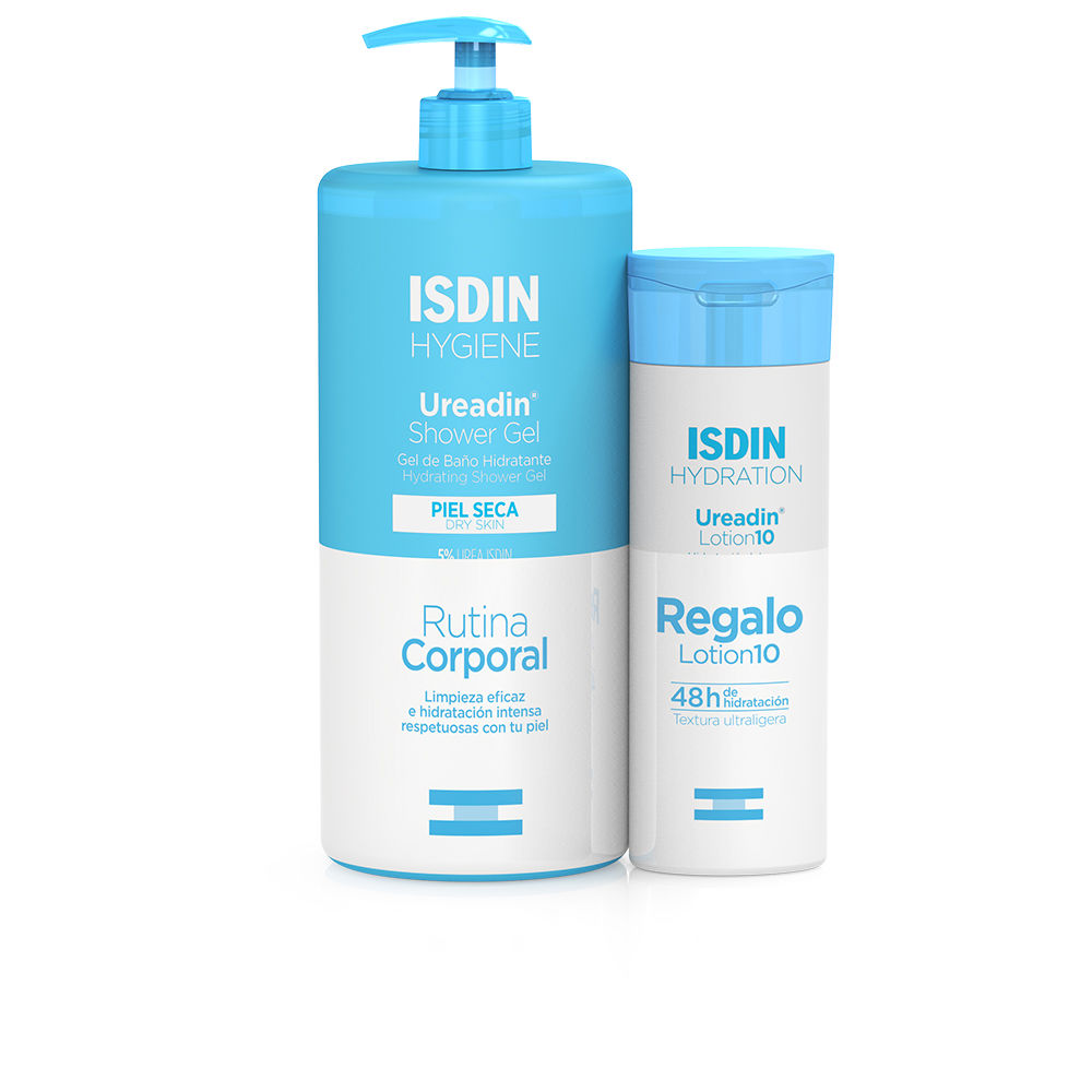 IsdinUreadinIntenseHydration2-PieceSet Box of Isdin Ureadin Intense Hydration 2-Piece Set by Isdin, a gel and lotion set indicated for dry skin hydration.