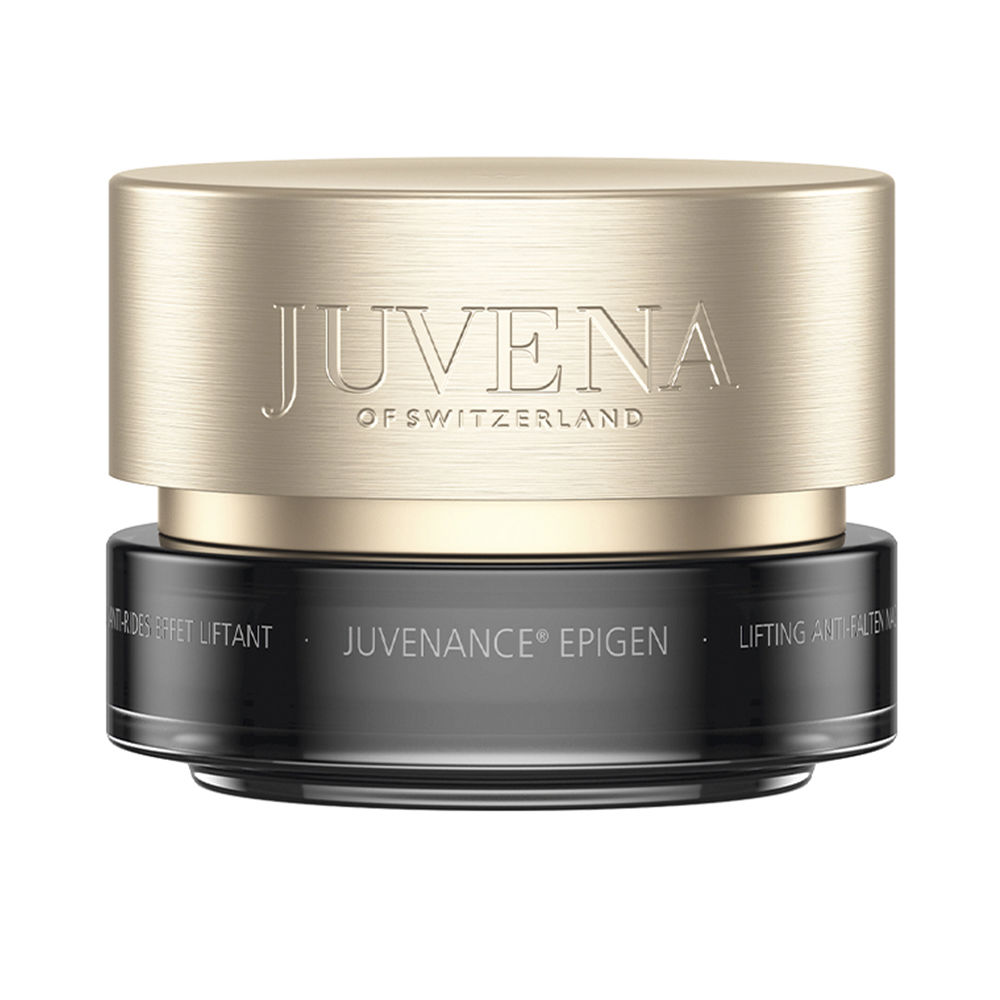 JuvenaJuvenanceEpigenLiftingAnti-WrinkleNightCream50ml Jar of Juvenance Epigen Lifting Anti-Wrinkle Night Cream by Juvena, a silky cream for overnight recovery and firmness.