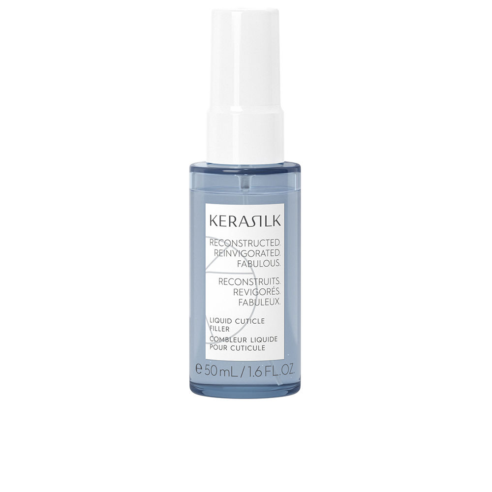 KerasilkSpecialistsLiquidCuticleFiller50ml Spray of Kerasilk Specialists Liquid Cuticle Filler by Kerasilk, a spray indicated for rebuilding the hair surface.