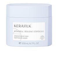 Jar  of  Kerasilk  Specialists  Strengthening  Mask  by  Kerasilk,  an  intensive  mask  indicated  for  hydrating  and  strengthening  hair.