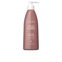 Bottle  of  LAnza  Healing  Curls  Butter  Shampoo  by  LAnza,  a  rich  shampoo  indicated  for  cleansing  and  protecting  curly  hair.