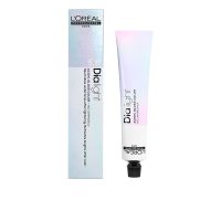 Product  container  of  LOreal  Professionnel  Dia  Light  9  by  LOreal,  a  gel-cream  hair  color  indicated  for  sensitized  hair.