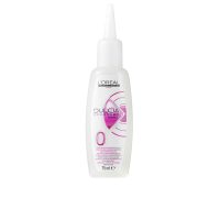 Bottle  of  LOréal  Professionnel  Dulcia  Advanced  Nº  0  by  LOréal,  a  permanent  lotion  indicated  for  redefining  curly  hair.