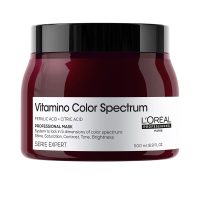 Jar  of  LOréal  Professionnel  Vitamino  Color  Spectrum  Mask  by  LOréal,  a  nourishing  mask  indicated  for  color-treated  hair.