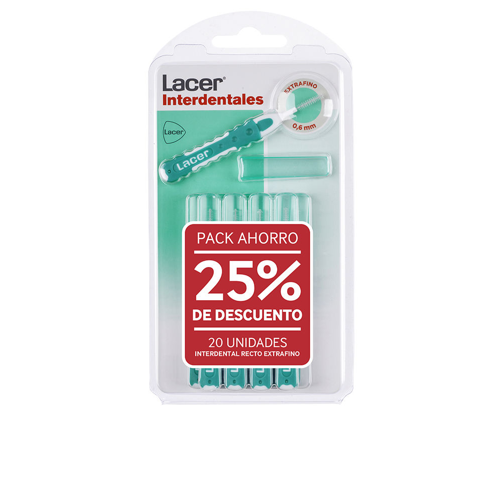 LacerExtra-FineAngularInterdentalBrush2x10 Box of Extra-Fine Angular Interdental Brush by Lacer, an interdental brush indicated for cleaning tight interdental spaces.