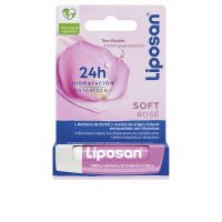 Product  container  of  Soft  Rosé  Lipstick  by  Liposan,  a  hydrating  lipstick  indicated  for  dry  and  fragile  lips.