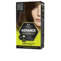 Product  container  of  Llongueras  Color  Advance  Hair  Color  5,3  Golden  Light  Brown  by  Llongueras,  a  permanent  hair  color  for  gray  hair.