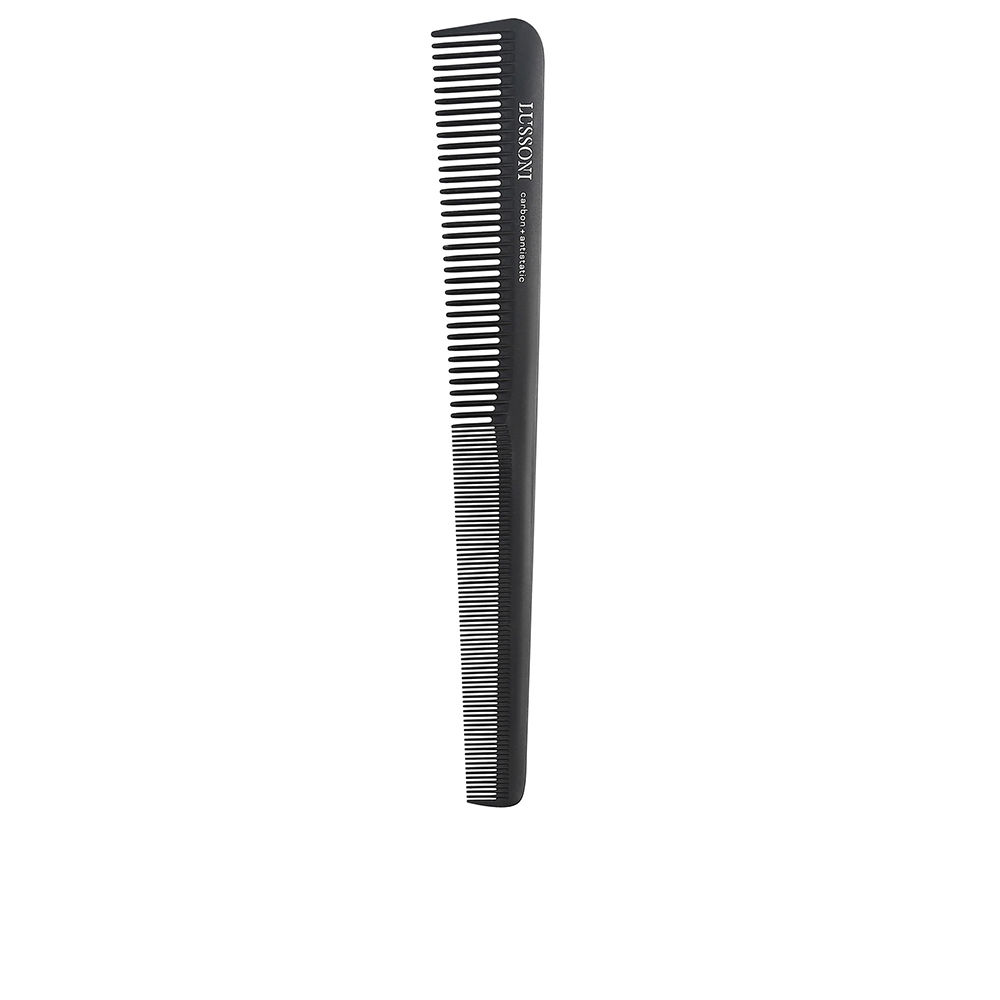 LussoniCuttingComb#114 Product container of Lussoni Cutting Comb #114 by Lussoni, a hair comb indicated for cutting and combing different strand sizes.