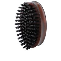 Product  container  of  Lussoni  Oval  Beard  Brush  by  Lussoni,  a  beard  brush  indicated  for  cleaning  and  detangling  the  beard.