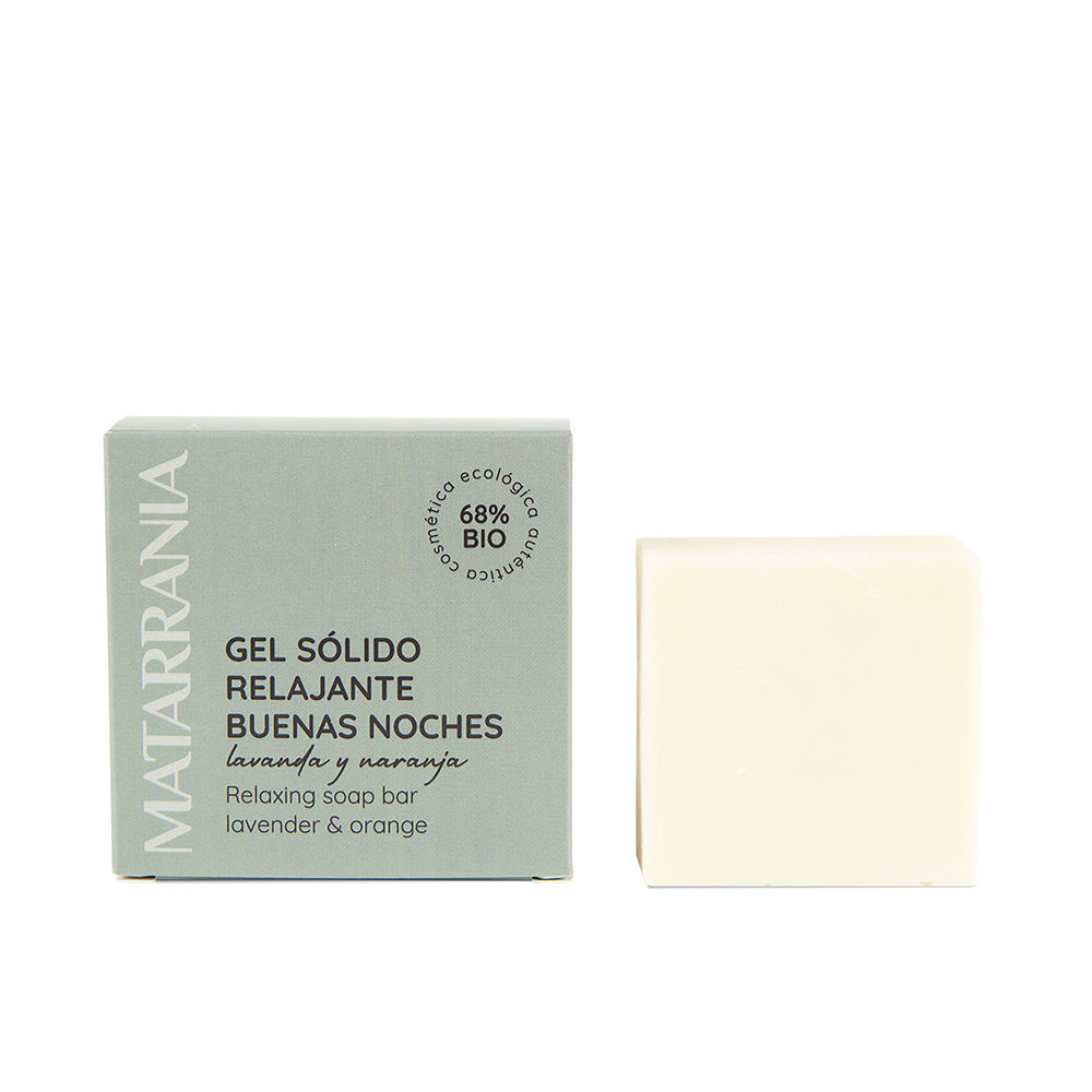 MatarraniaRelaxingSoapBarLavender&Orange120g Product container of Matarrania Relaxing Soap Bar Lavender & Orange by Matarrania, a soap bar indicated for facial and body hygiene.
