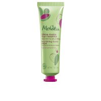 Tube  of  Melvita  Nourishing  Hand  Cream  by  Melvita,  a  rich-balm  cream  indicated  for  repairing  and  nourishing  dry  hand  skin.