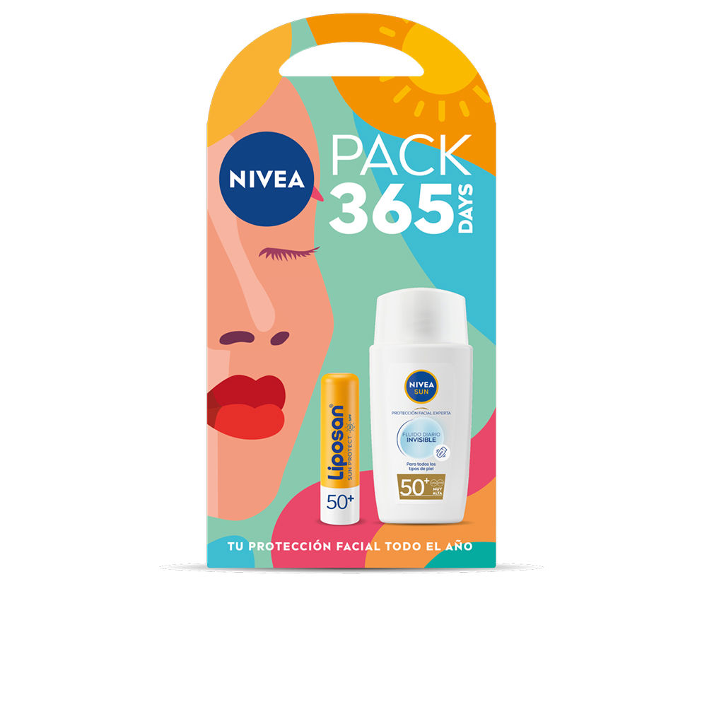 NiveaSun365DaysGiftSet Box of Nivea Sun 365 Days Gift Set by Nivea, a sun protection set indicated for daily facial and lip UV protection.