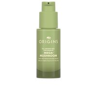 Bottle  of  Origins  Mega  Mushroom  Dark  Spot  Correcting  Serum  by  Origins,  a  silky  serum  indicated  for  reducing  dark  spots.
