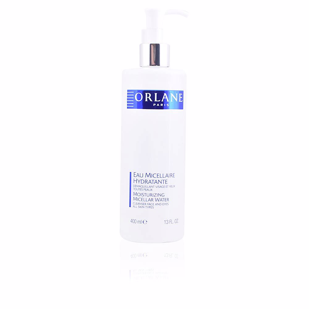 OrlaneMoisturizingMicellarWater400ml Bottle of Orlane Moisturizing Micellar Water by Orlane, a micellar liquid indicated for cleansing and removing makeup.