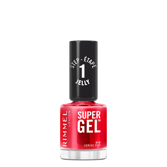 RimmelLondonSuperGelNailPolishColor16CerisePop12ml Rimmel London Super Gel Verniz de Unhas Cor 16 Cerise Pop 12ml - Image 1