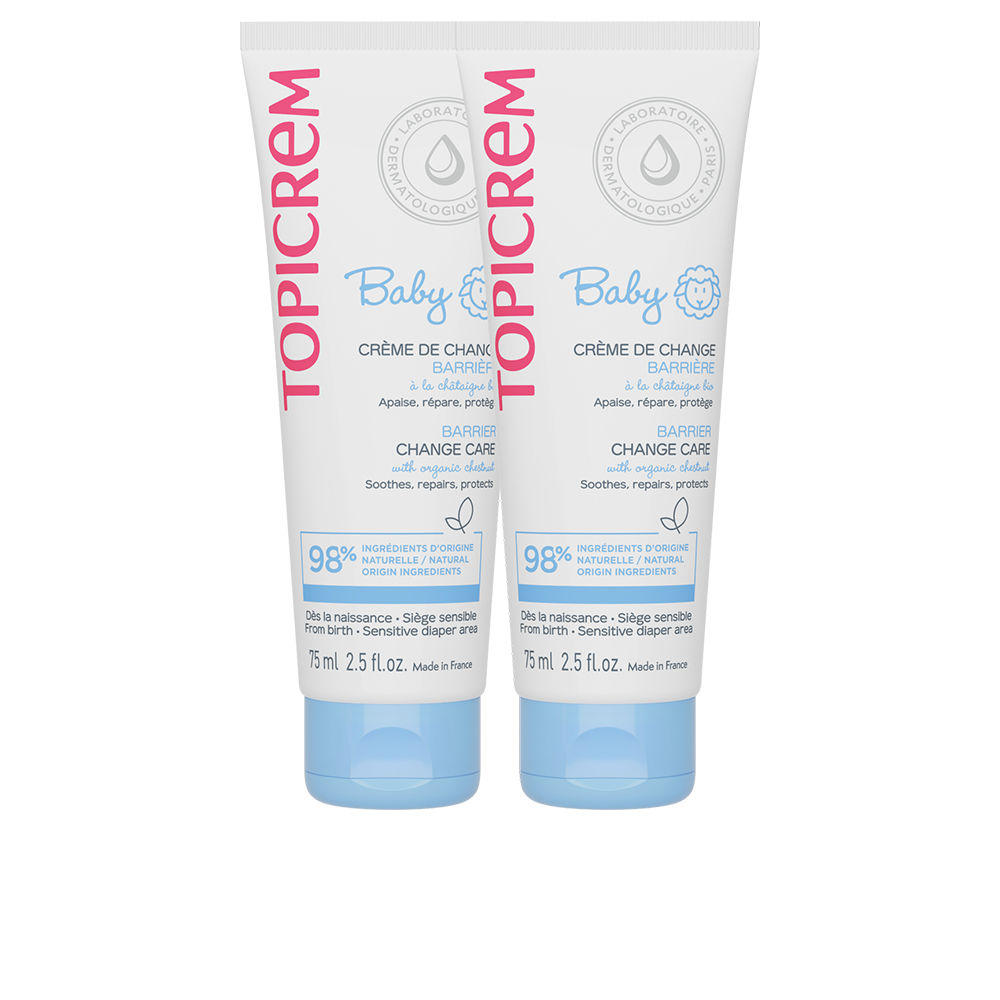 TopicremBabyBarrierActionDiaperChangingCreamSet2x75ml Topicrem Baby Barreira Protetora Creme Muda Fralda Conjunto 2x75ml - Image 1