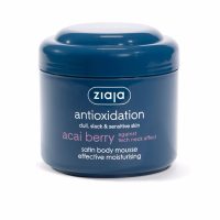 Bottle  of  Ziaja  Acai  Berry  Satin  Body  Mousse  by  Ziaja,  a  body  mousse  indicated  for  moisturizing  skin  and  improving  elasticity.