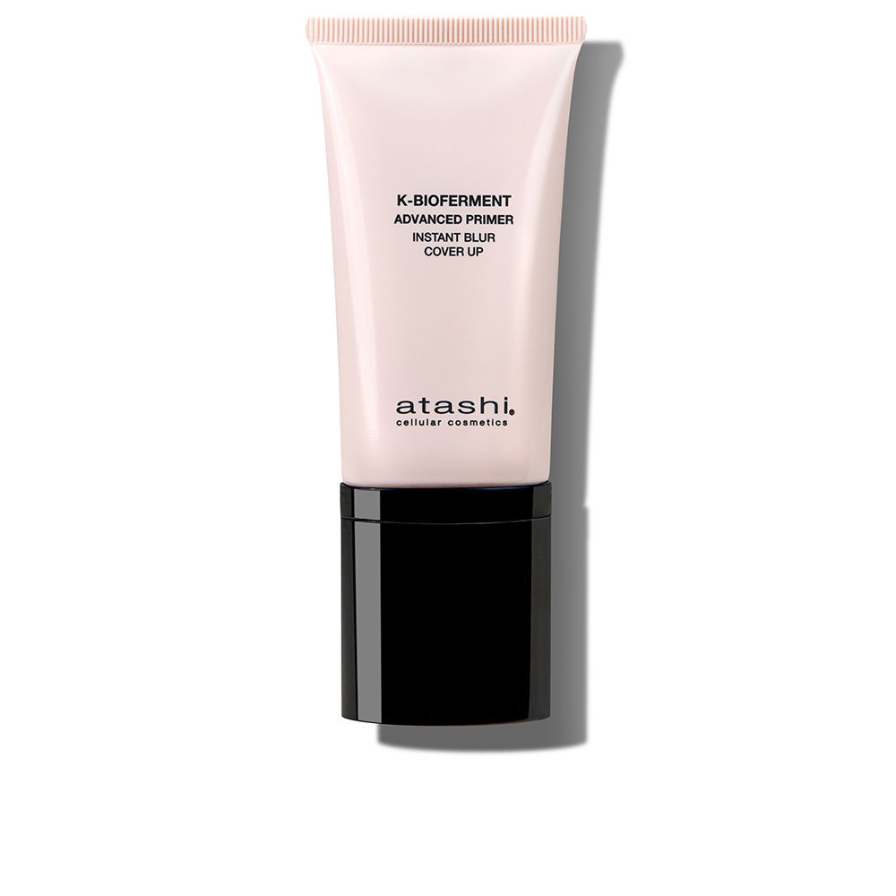 AtashiK-BiofermentAdvancedPrimerLuxeCoverage50ml Product container of Atashi K-Bioferment Advanced Primer Luxe Coverage by Atashi, a primer indicated for blurring imperfections.