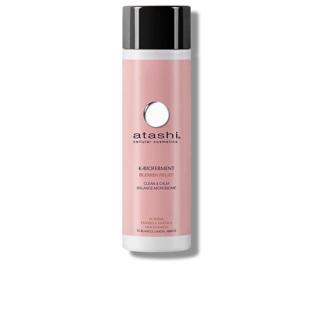 AtashiK-BiofermentBlemishReliefMicellarWater250ml Bottle of Atashi K-Bioferment Blemish Relief Micellar Water by Atashi, a micellar water indicated for soothing and purifying skin.