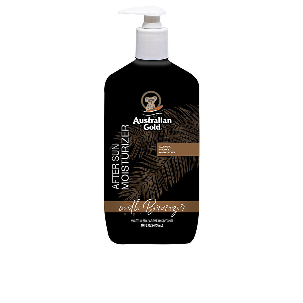 AustralianGoldAfterSunMoisturizerWithBronzer473ml Bottle of Australian Gold After Sun Moisturizer With Bronzer by Australian Gold, a lotion indicated for extending the tan.