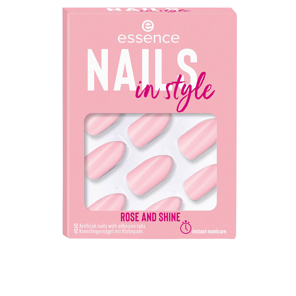 EssenceNailsinStyleArtificialNailsColor14RoseAndShinex12 Essence Nails in Style Artificial Nails Color 14 Rose And Shine x12