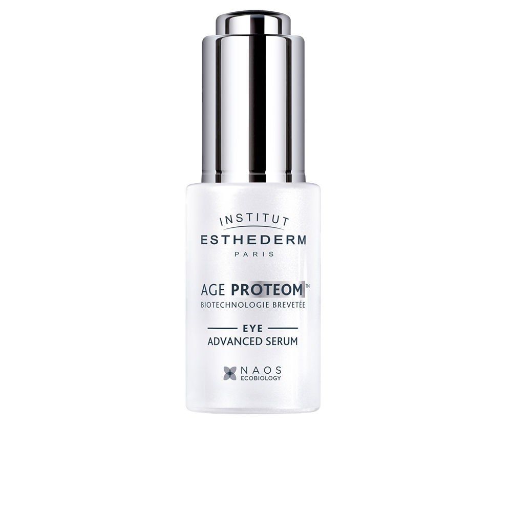 EsthedermAgeProteomEyeContourSerum15ml Product container of Esthederm Age Proteom Eye Contour Serum by Esthederm, a serum indicated for reducing signs of aging.