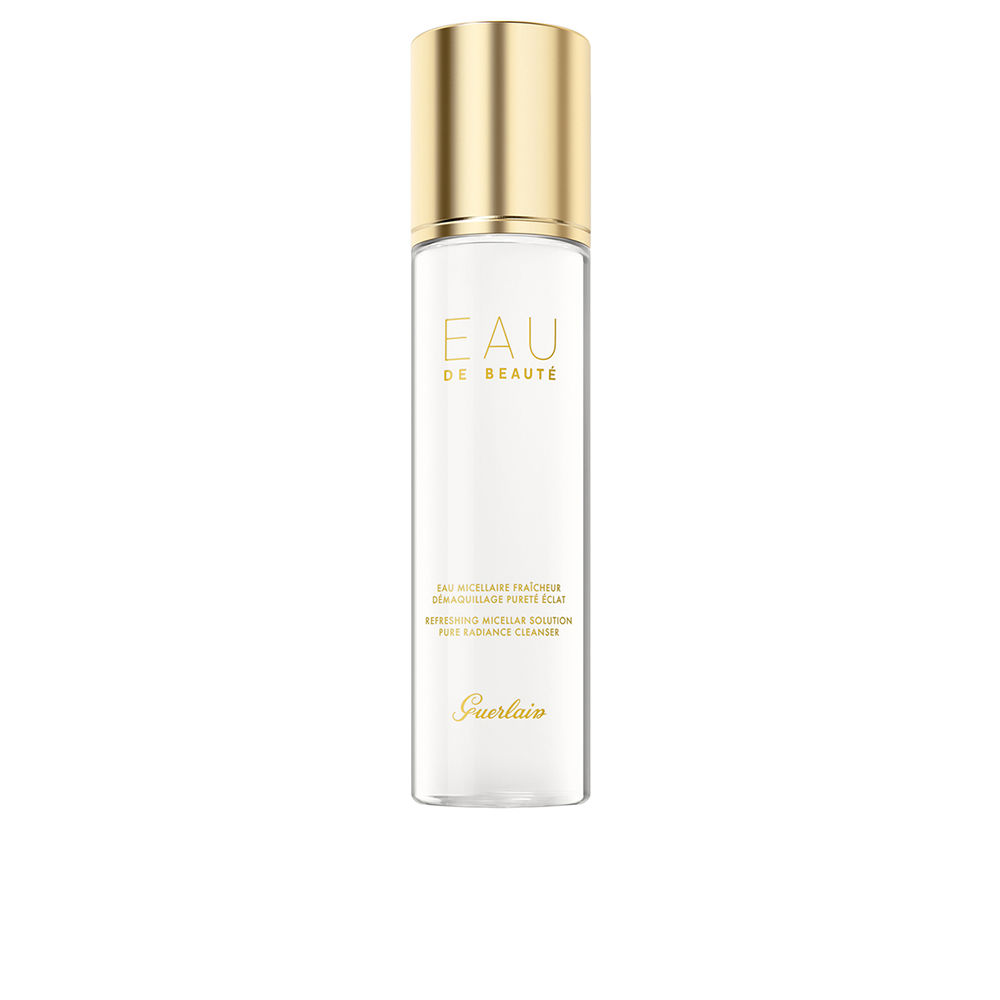 GuerlainEauDeBeautéMicellarWater200ml Bottle of Guerlain Eau De Beauté Micellar Water by Guerlain, a micellar lotion indicated for cleansing and removing makeup.