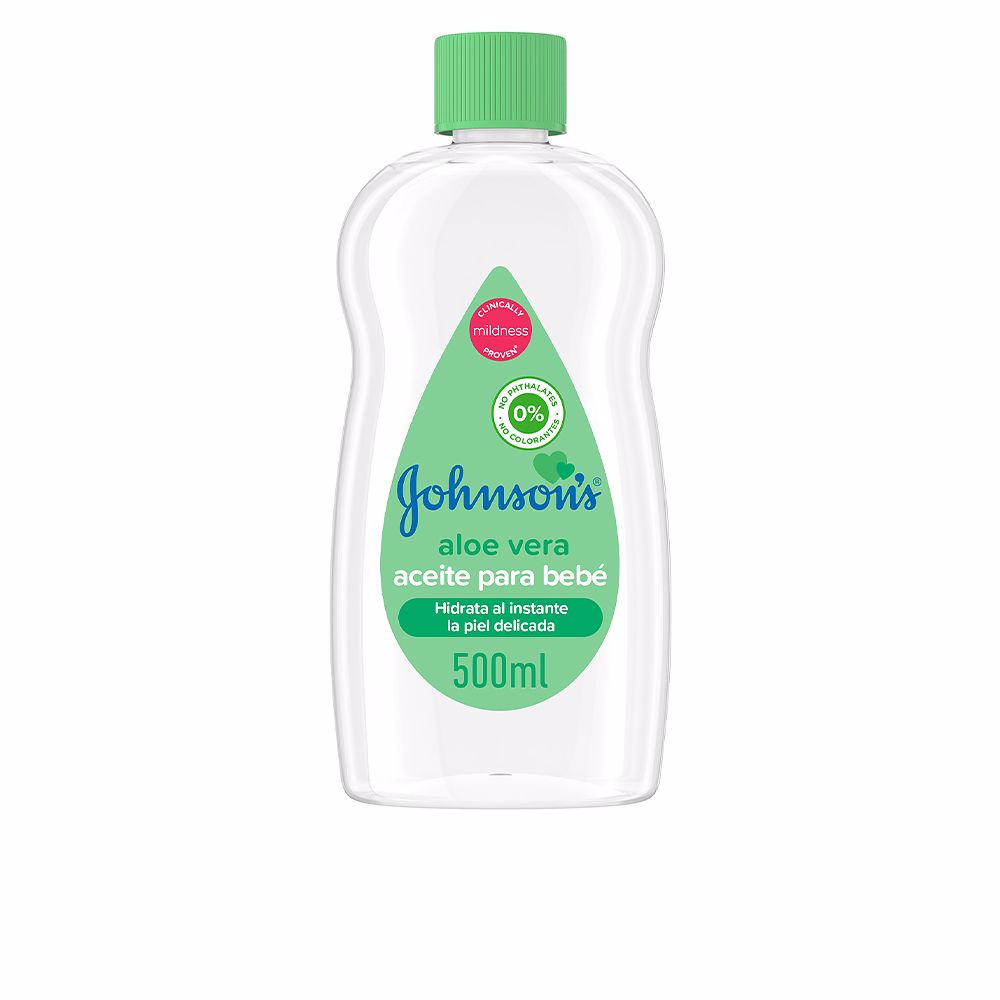 JohnsonsBabyAloeVeraBabyOil500ml Johnson's Baby Aloe Vera Baby Oil 500ml - Image 1