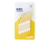 Box  of  Kin  Interdental  Mini  Brush  1,1mm  by  Kin,  an  interdental  brush  indicated  for  cleaning  tight  interdental  spaces.