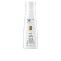 Bottle  of  Marlies  Möller  Silver  Shine  Shampoo  by  Marlies  Möller,  a  nourishing  shampoo  indicated  for  neutralizing  yellow  tones.