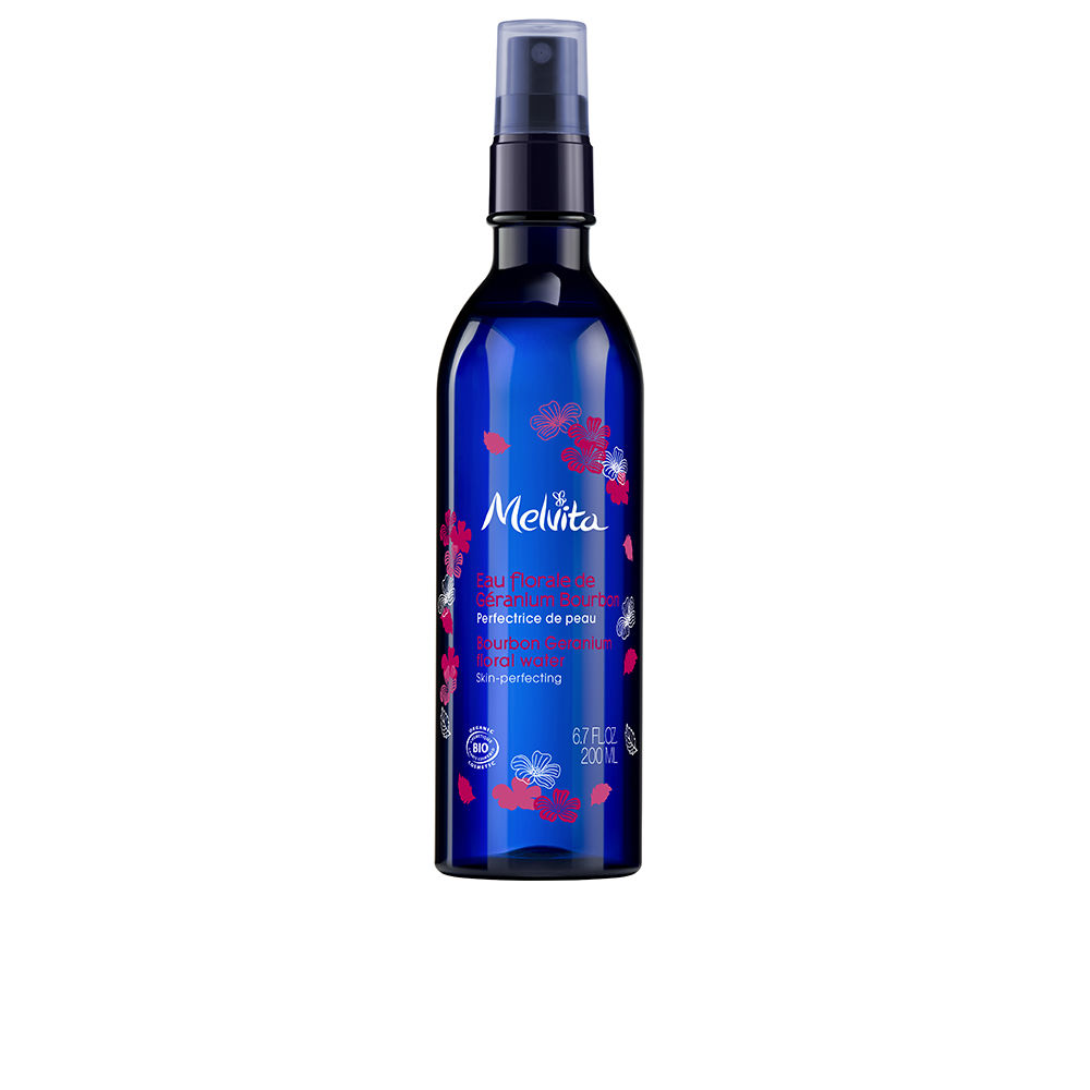 MelvitaBourbonGeraniumFloralWater200ml Bottle of Melvita Bourbon Geranium Floral Water by Melvita, a refreshing water indicated for tightening pores and refining skin texture.
