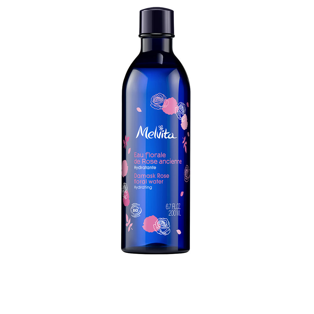 MelvitaDamaskRoseFloralWater200ml Bottle of Melvita Damask Rose Floral Water by Melvita, a refreshing water indicated for hydrating and revitalizing the skin.
