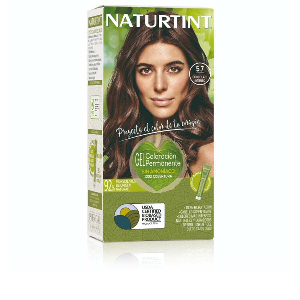 NaturtintPermanentHairColorGelColor5.7IntenseChocolate170ml Naturtint Corante Capilar Permanente em Gel Cor 5.7 Chocolate Intenso 170ml - Image 1