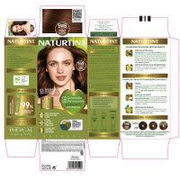 Product  container  of  Naturtint  Permanent  Hair  Color  Gel  5WB  Radiant  Copper  Brown,  a  gel  indicated  for  permanent  hair  coloring  and  shine.