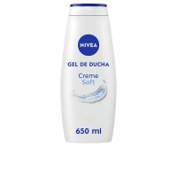 Bottle  of  Nivea  Creme  Soft  Gel  Shower  Cream  by  Nivea,  a  shower  cream  indicated  for  deep  hydration  and  soft  skin.