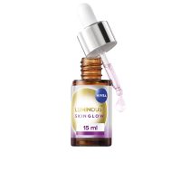 Bottle  of  Nivea  Luminous  630  Skin  Glow  Serum  by  Nivea,  a  face  serum  indicated  for  reducing  spots  and  evening  out  skin  tone.