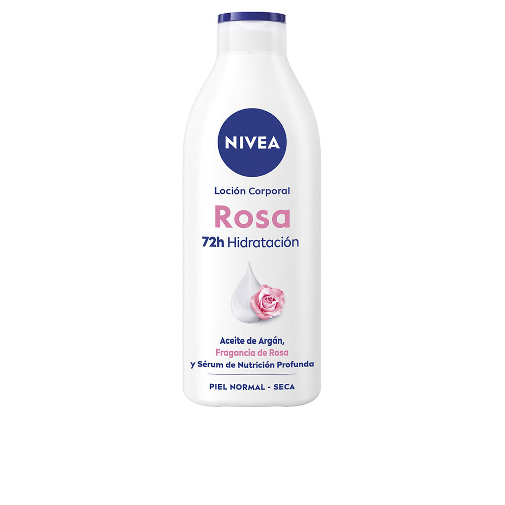 NiveaRoseBodyLotion400ml Bottle of Nivea Rose Body Lotion by Nivea, a hydrating lotion indicated for nourishing normal to dry skin.