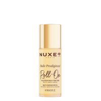Product  container  of  Nuxe  Huile  Prodigieuse  OR  Multi-Purpose  Dry  Oil  Roll-On  by  Nuxe,  a  dry  oil  indicated  for  an  iridescent  golden  glow.