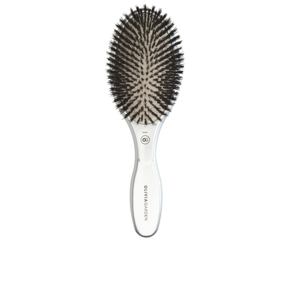 OliviaGardenExpertCareOvalBoar&NylonBristlesSilver Olivia Garden Expert Care Oval Boar & Nylon Bristles Silver