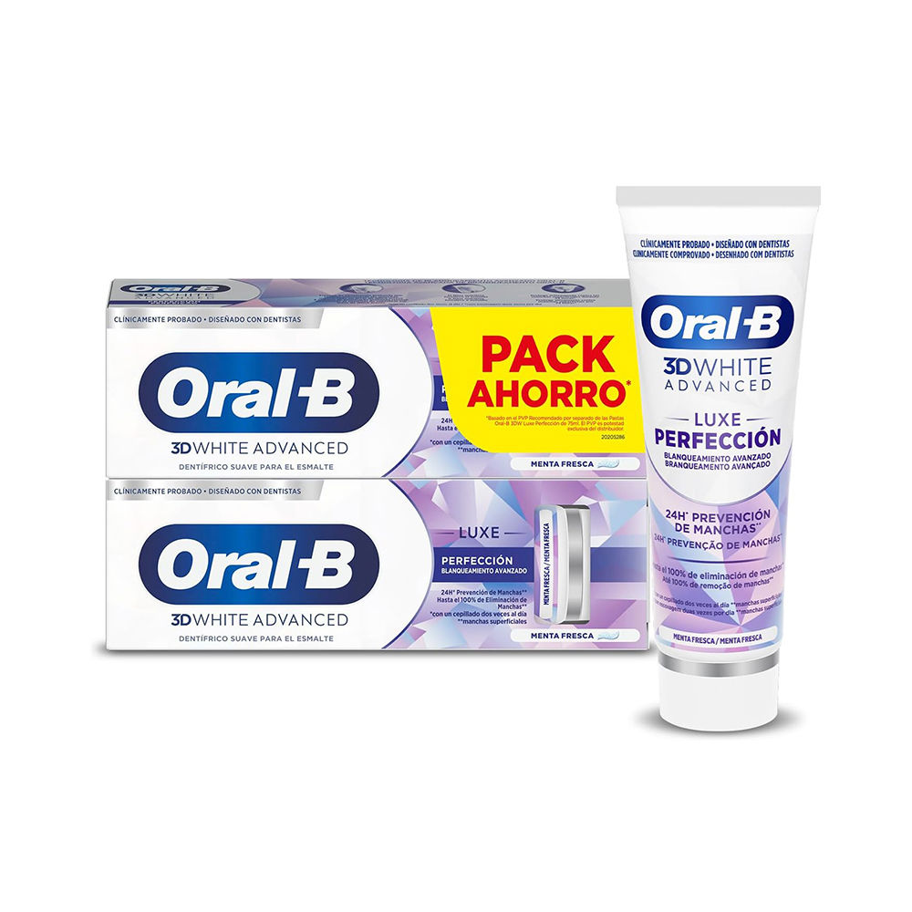 Oral-B3DWhiteLuxePerfectionToothpasteSet2x75ml Oral-B 3D ホワイト ラックス パーフェクション 歯磨きセット 2x75ml - 画像 (1)