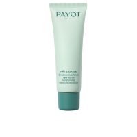 Product  container  of  Payot  Pâte  Grise  Moisturizing  Mattifying  Emulsion  by  Payot,  an  emulsion  indicated  for  sebum  regulation.